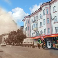 перекресток Белинской, напротив вокзала